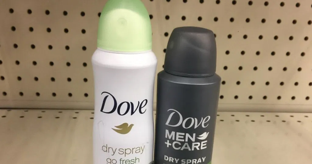 Request TWO Free Samples of Dove Dry Spray For Men & Women