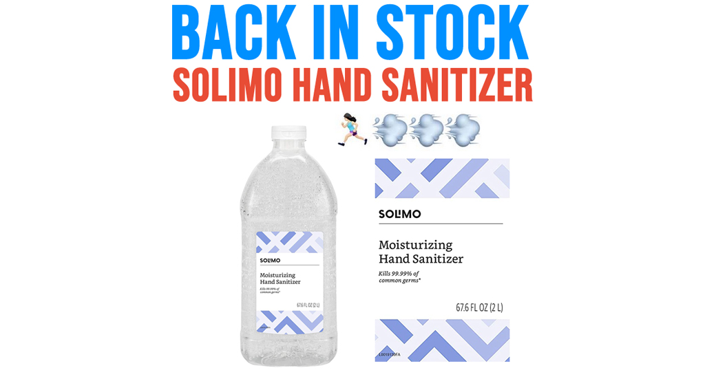 Solimo Hand Sanitizer - Back In Stock